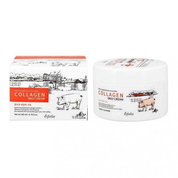 Крем для лица `ESFOLIO` COLLAGEN с коллагеном 200 мл